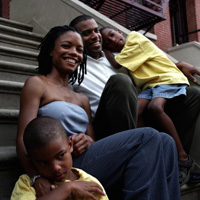 Chicago Family on Stairs