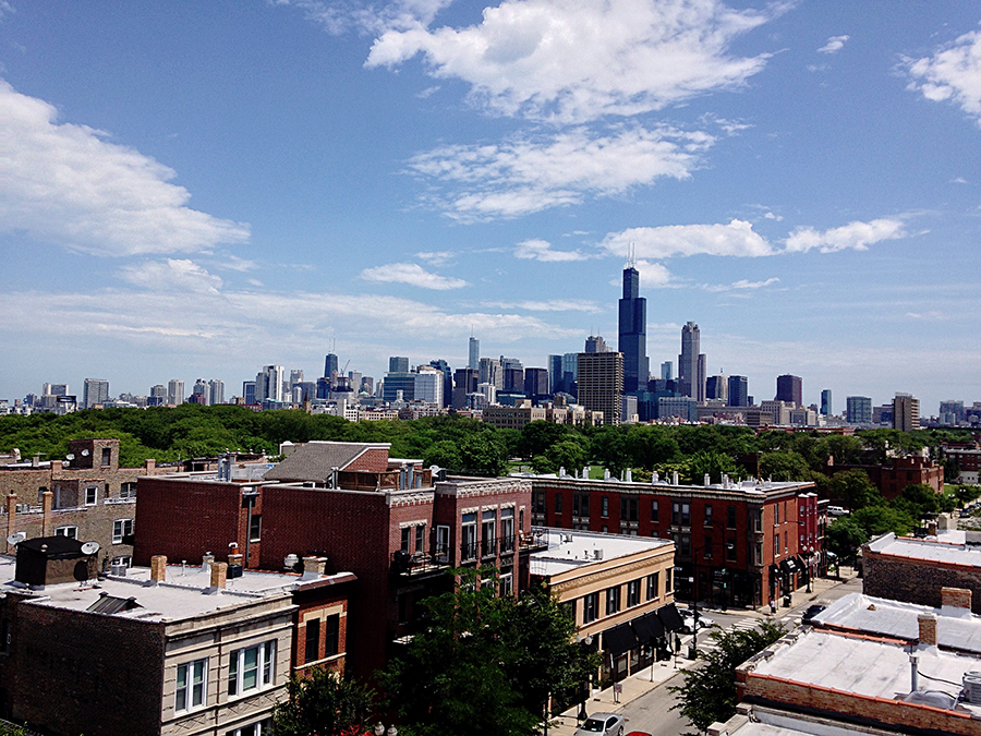 aerial view of Chicago