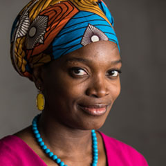 Profile portrait of Njideka Akunyili Crosby