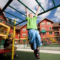 Boy on Monkey Bars