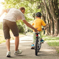 dad kid bike