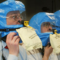 Men in protective gear