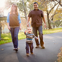 walking family